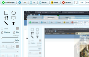 Two screenshots in one canvas on Pixtick