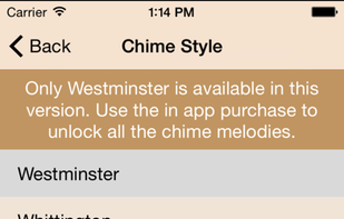 Westminster Chimes Lite screenshot 1