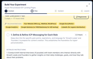 Co-Create experiments based on your requirements