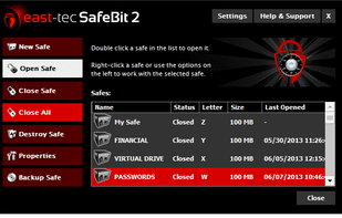 east-tec SafeBit Main Windows