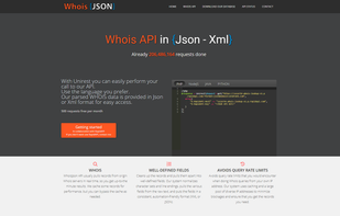 WhoisJson - Whois API in Json - Xml screenshot 1
