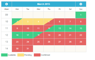 Availability Booking Calendar PHP screenshot 2