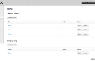 Monstra CMS screenshot 2