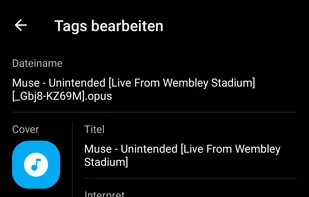 music file tagging view