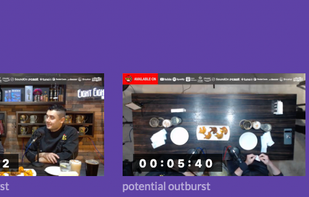 AI analysis like audio  detection helps you find interesting moments faster. 