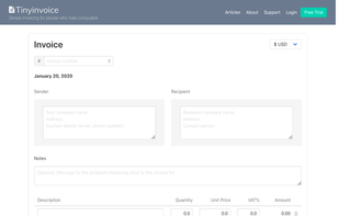 Tinyinvoice.com screenshot 1