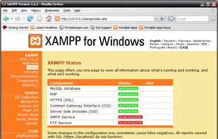 XAMPP screenshot 1