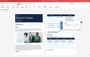 Comment feature in Soda PDF Desktop