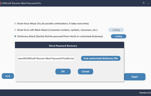 Recover Word Password Pro screenshot 1