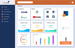 ExtraaEdge integrates all the leads from different sources to help you track your leads.