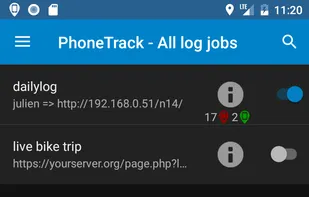 PhoneTrack screenshot 1