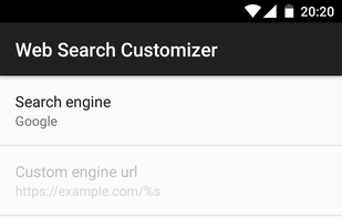 Web Search Customizer screenshot 1