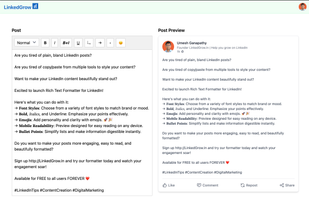 Linkedin Rich Text Formatter by LinkedGrow.in