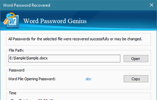 iSunshare Word Password Genius screenshot 3