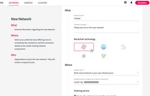 Deploying a network is a matter of 2 clicks.