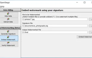 Openstego screenshot 3