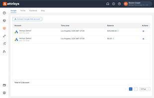 Manage Connected Third-Party Ads Accounts and View Balances