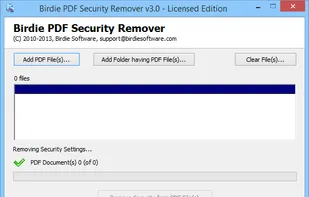 Birdie PDF Security Remover screenshot 1