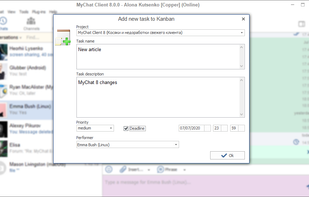 MyChat Kanban project management