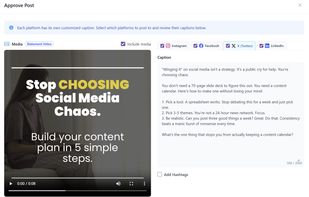 Schedule generated post