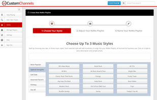 Choose up to 3 styles to create your playlist.
