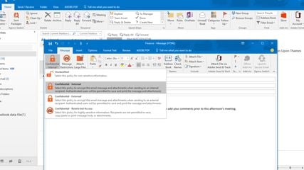 Easily encrypt email within Outlook at the click of a button. 
