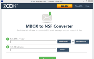 ZOOK MBOX to NSF Converter screenshot 1