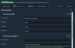 JSONBabel screenshot 1