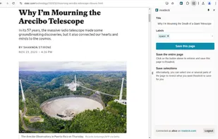 Readeck screenshot 1