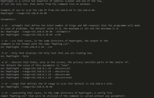 The Help of the program