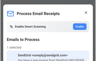 Gmail scan for receipts