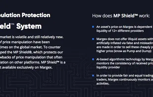 MP Shield is a Unique Technology Protecting Traders from Price Manipulations. MP Shield Developed is Exclusively Available on Margex