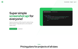 API for generating screenshots and PDFs from URLs