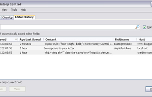 Form History Control screenshot 3