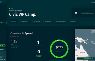 Watch your campaign accrue impressions and plays as your ads go live. Pause and play at any time.