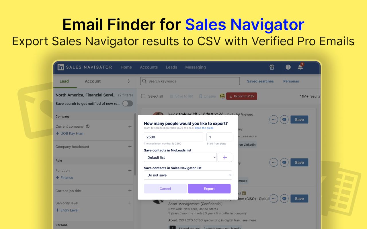 free sales navigator scraper