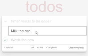Preview of the TodoMVC (http://todomvc.com) application made with the Atlas toolkit.
