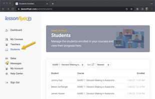 View and manage your students.