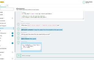 Code markup is supported