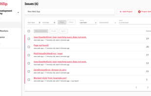 GlitchTip screenshot 1
