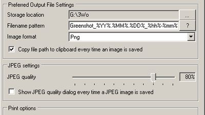 Settings Output