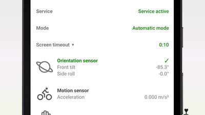 In automatic mode, the application uses your device's sensors and other available information and, depending on them, decides whether to keep the screen active or allow it to turn off.