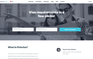 Pickvisa.com screenshot 1