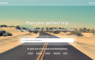 Landing page - start exploring