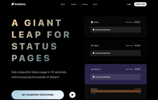 Instatus homepage