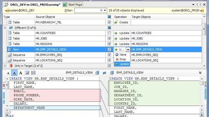 dbForge Schema Compare for Oracle screenshot 1