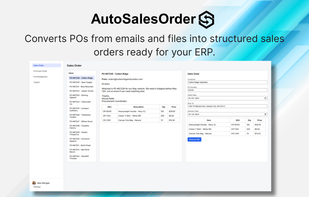Convert POs from emails and files into structures sales orders ready for your ERP
