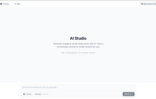 OpenTweet AI studio for generating AI content