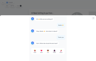 ai assistant to write postcards
