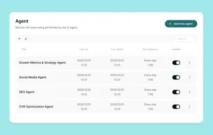 Agent: Deploy specialized AI experts to handle your difficult marketing tasks completely on their own, from start to finish.